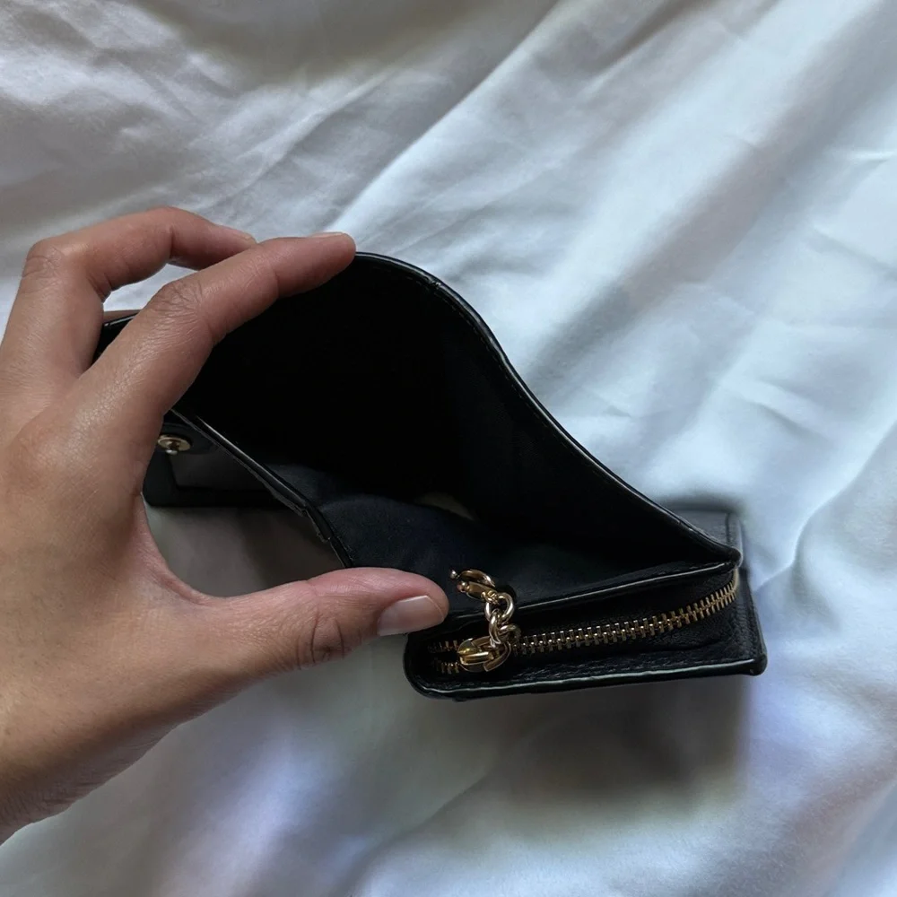Coach Snap Black Leather Wallet - Picture 4 of 10